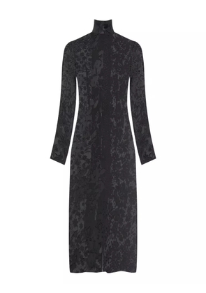 Marine Serre floral-print tie-neck maxi dress - Black