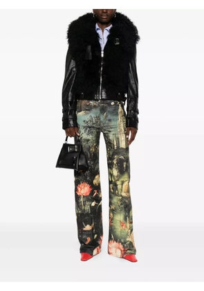 R13 Charlotte straight-leg trousers - Green