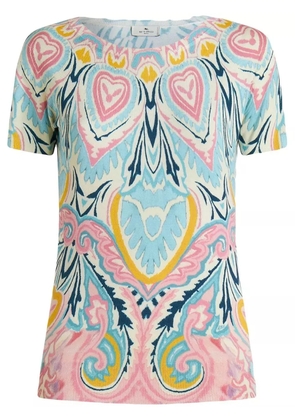 ETRO floral-print silk jumper - Blue