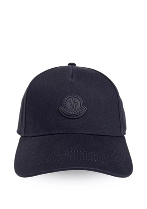 Moncler gabardine cotton baseball cap - Blue