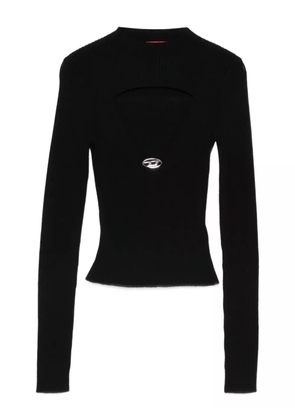 Diesel keyhole-neckline ribbed top - 9XX NERO
