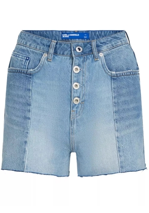 Karl Lagerfeld Jeans high-rise denim shorts - Blue