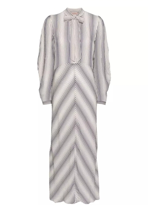 TWINSET striped V-neck shirtdress - Neutrals
