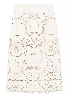 Forte Forte floral-motif midi skirt - Neutrals