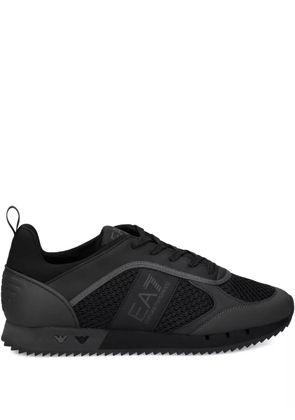 Ea7 Emporio Armani logo-detail mesh sneakers - Black