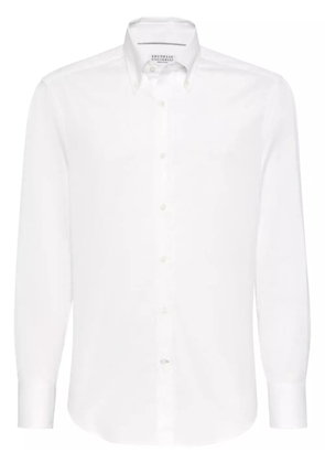 Brunello Cucinelli button-down poplin shirt - White