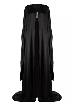Rick Owens hooded silk-satin gown - Black