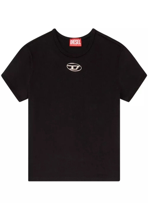 Diesel logo-plaque cotton T-shirt - Black
