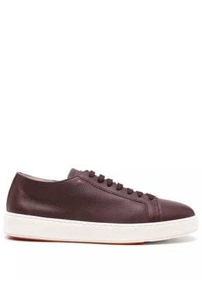 Santoni leather sneakers - Red