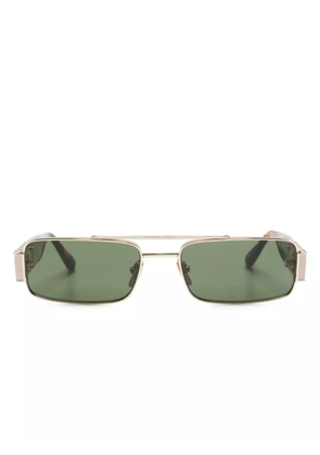 Linda Farrow Joey rectangle-frame sunglasses - Gold