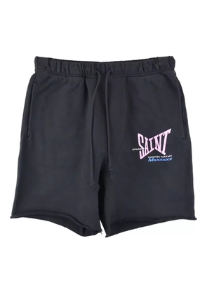 SAINT MXXXXXX cotton track shorts - Black
