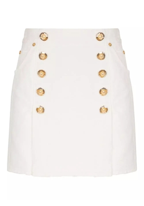 Balmain canvas skirt - White