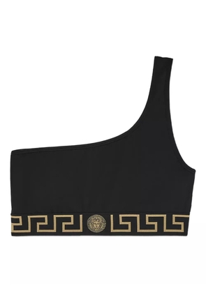 Versace Greca Border one-shoulder bikini top - Black