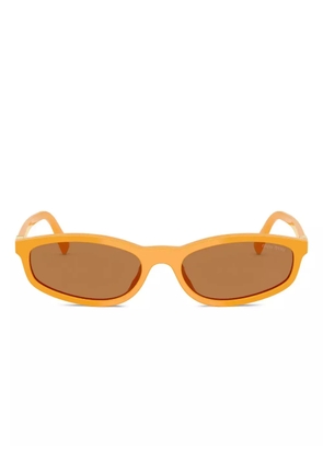 Miu Miu Eyewear logo-lettering sunglasses - Orange