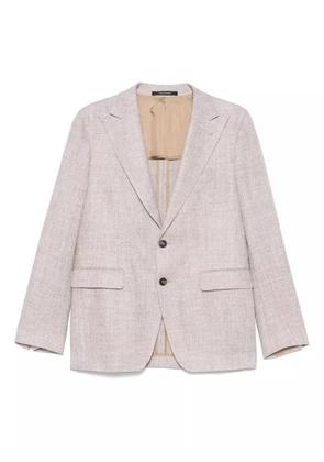 Tagliatore textured blazer - Brown