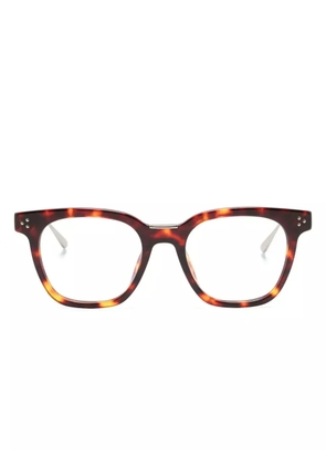 Linda Farrow Evans square-frame glasses - Brown