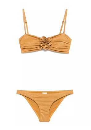 ZIMMERMANN Lucky Flower bikini top - Brown