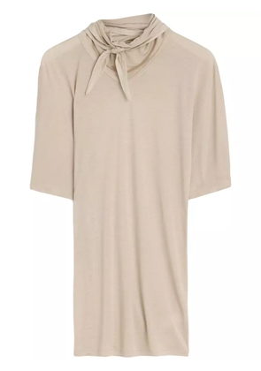 LEMAIRE short sleeve with foulard t-shirt - Neutrals
