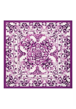 Dolce & Gabbana Majolica-print scarf - Purple