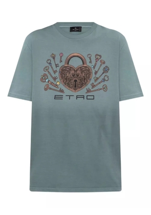 ETRO logo-print T-shirt - Blue