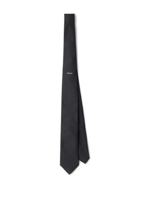 Prada 7cm silk tie - Grey