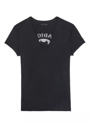 Zadig&Voltaire v-neck logo t-shirt - Black