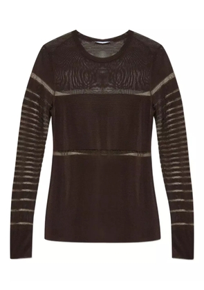 Helmut Lang layered long-sleeve top - Brown