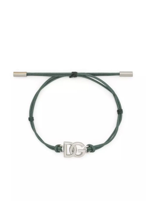 Dolce & Gabbana DG logo charm cord bracelet - Green