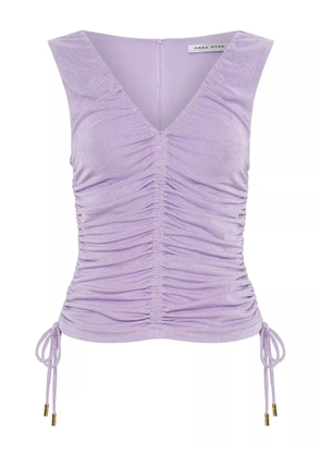 Anna Quan smocked top - Purple