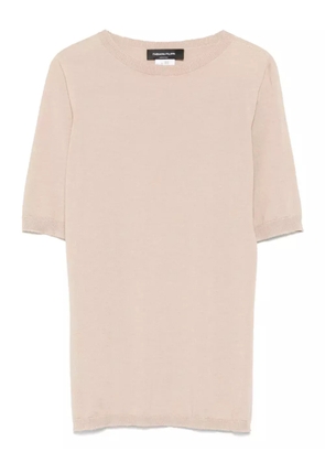 Fabiana Filippi short-sleeve cashmere top - Neutrals