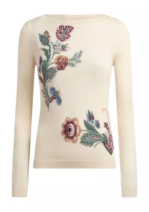ETRO floral-jacquard sweater - Neutrals