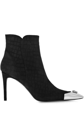 Philipp Plein crocodile-embossed ankle boots - Black