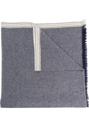 Brunello Cucinelli fringed cashmere scarf - Blue
