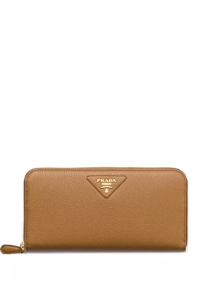 Prada large zip-around wallet - Brown