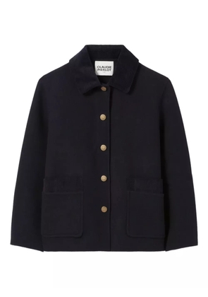 Claudie Pierlot cropped wool tailored coat - Blue
