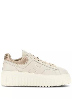 Hogan H-Stripes lace-up leather sneakers - Neutrals