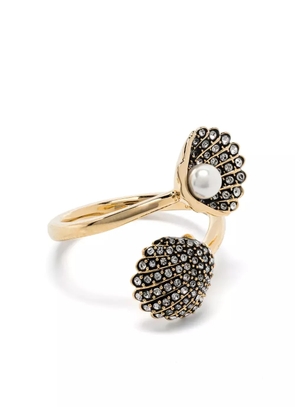 Swarovski Idyllia shell-motif ring - Gold