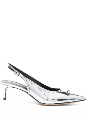 ERALDO 50mm leather pumps - Silver