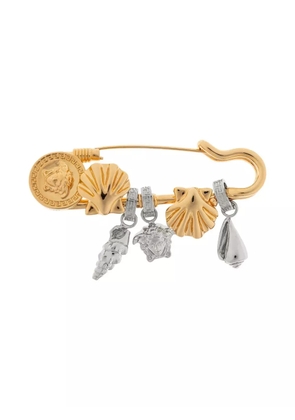 Versace Crystal Icons De La Mer brooch - Gold