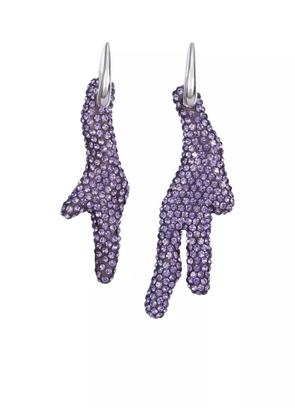 Tory Burch crystal-embellished hand earrings - Silver