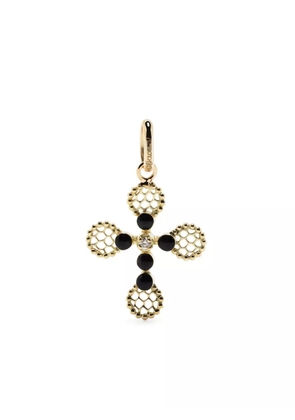 Gigi Clozeau 18kt yellow gold Lace Cross diamond pendant