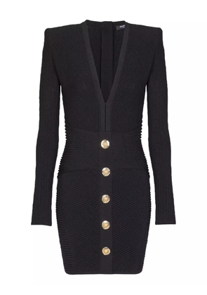 Balmain ribbed bodycon dress - Black