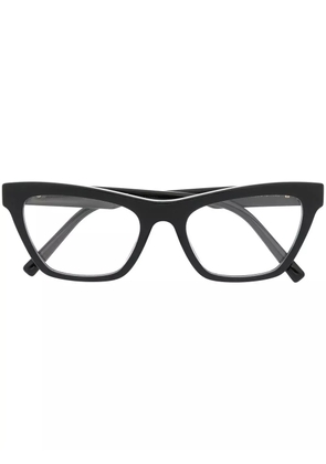 Dolce & Gabbana Eyewear logo-plaque cat-eye frame glasses - Black