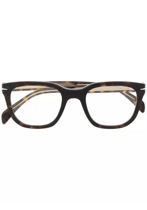 Eyewear by David Beckham tortoiseshell clip-on lens glasses - Brown