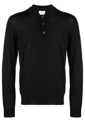 Brioni long-sleeve polo shirt - Black