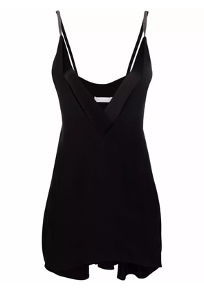 Fabiana Filippi V-neck metallic strap top - Black