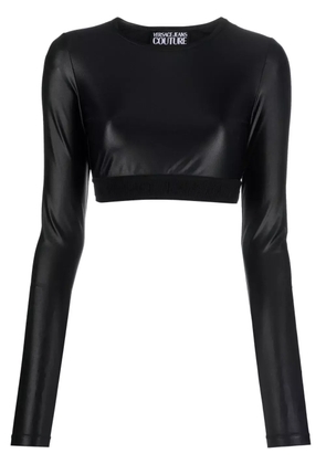 Versace Jeans Couture logo-underband crop top - Black
