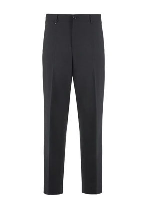 BOSS virgin-wool straight-leg trousers - Black