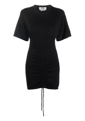 MSGM cutout ruched T-shirt dress - Black