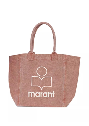 ISABEL MARANT embroidered-logo tote bag - Brown